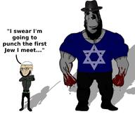 ack arm bald beard biting_lip blood buff bvll clothes dark fist full_body glasses hamas hanging height_difference hezbollah iraq islam israel judaism leg mozzie mudslim mudslime muscles muslims muzzie ominous omnious palestine piss rape rope scary shadow skinny smug soyjak star_of_david stubble subvariant:hornyson tall text variant:bernd variant:cobson variant:soyak vein // 1280x1082 // 400.9KB