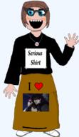 anime blue_eyes brown_hair female full_body jojos_bizarre_adventure kars necklace serious_shirt variant:soytan white_skin // 1203x2084 // 370.3KB