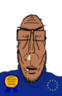 angry award beard brown_skin countrywar crying euromutt european european_union flag flag:european_union glasses half_open_mouth most_obsessed_faggot_award mutt red_eyes shitskin star_(symbol) subvariant:euromutt sweater variant:markiplier_soyjak wikipedia // 394x608 // 31.5KB