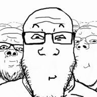 crowd edit geg laughing red_face red_skin smile subvariant:hornyimp subvariant:wholesome_soyjak variant:a24_slowburn_soyjak variant:bernd variant:cobson variant:gapejak variant:impish_soyak_ears variant:markiplier_soyjak variant:soyak video white_background white_skin // 720x720, 11.4s // 10.7MB