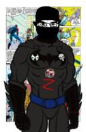 Warrior-Z(user) arabic_text balaclava bat batman batman_(series) buff caligraphy flag flag:norway flag:shahada full_body iron islam kratos kufic muscles muscular_male muslims norway punisher red self_insert shahada skull soybooru spawn stick subvariant:chudjak_front variant:chudjak // 480x729 // 317.1KB