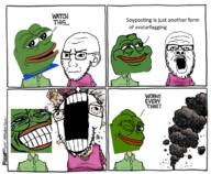 3soyjaks amphibian comic frog glasses mustache nas:pepe pepe_the_frog soyjak subvariant:kekjak text variant:a24_slowburn_soyjak variant:soyak // 680x560 // 388.0KB