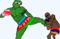 amphibian azerbaijan bandage boxing brown_skin crystal_cafe flag:armenia flag:azerbaijan frog muscles nas:pepe pepe_the_frog shitskin text variant:soyak // 2524x1638 // 820.2KB