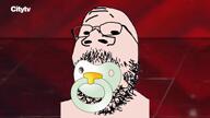 baby babyjak canadas_got_talent glasses pacifier small_eyes soyjak stubble variant:gapejak video white_skin // 1280x720, 10.3s // 4.2MB