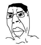 angry closed_mouth distorted glasses hair merge series:fusionjaks soyjak subvariant:suspicious_chudjak variant:chudjak variant:cobson // 814x888 // 29.8KB