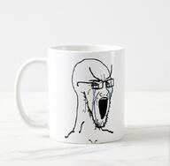 glasses irl mug object soyjak stubble subvariant:soyak_34 // 851x832 // 241.1KB
