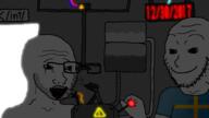 4chan blood crying machine meta:tagme smile swede_(artist) the_swede variant:soyak variant:wojak // 1280x720 // 315.5KB