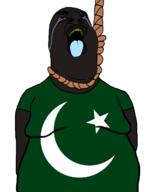 big_breasts big_lips big_nose blue_tongue crying fat flag:pakistan hanging islam mudslime nigger paki red_sclera rope shitskin star_and_crescent total_mudslime_death total_paki_death variant:hydejak yellow_teeth // 961x1227 // 133.0KB