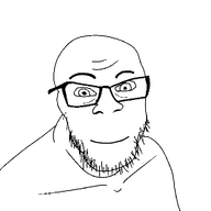 bald eyebrows forehead_lines glasses nose smile smiling_face stubble variant:feraljak wholesome // 1500x1500 // 30.6KB