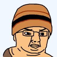 angry closed_mouth clothes ear fat glasses hat redraw soyjak variant:chudjak wojti2000 // 401x401 // 7.1KB