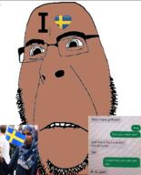 biting_lip brown_skin glasses heart i_love soyjak stubble subvariant:hornyson sweden variant:cobson // 748x926 // 382.1KB