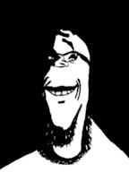 black_background glasses ominous shadow smile soyjak stubble variant:gapejak // 600x800 // 55.8KB