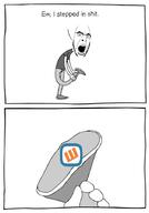 angry clothes full_body glasses i_stepped_in_shit open_mouth poland soyjak stubble text variant:cobson wykop // 628x900 // 62.0KB