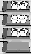 angry closed_eyes ear glasses hair pixel_art soyjak subvariant:chudjak_front variant:chudjak // 112x192 // 1.8KB