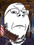 angry clothes frown glasses irl_background judge robe soyjak stubble variant:gapejak // 600x800 // 407.8KB