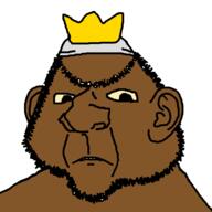 angry brown_skin closed_mouth clothes crown ear hat islam soyjak stubble variant:ishish_soyak_ears // 750x750 // 17.7KB