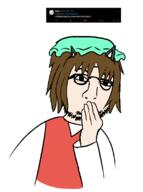 anime arm art brown_hair cat_ear chen clothes drawfag drawing glasses hand request stubble touhou variant:nulljak vest video_game white_skin // 1084x1456 // 39.5KB