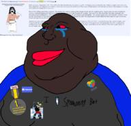 autism award bald black_skin blue crying discord furry gray_shirt i_love jakparty_soy lute meta:the_end_of_jarty mouth_closed red_eyes smile trend:jartycuck variant:meximutt variant:soytan // 888x849 // 201.0KB