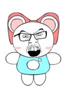 bear blue_shirt bow furry pretty_blood rinny variant:feraljak white_background white_fur // 550x800 // 64.3KB