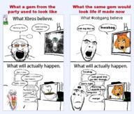 antenna baby bbc biting_lip black_skin blood bloodshot_eyes brazil clenched_teeth clothes coffee country crying deformed ear expectations_and_reality flag gem glasses green_eyes hair hand hanging he_will_always_be_a_gem holding_object large_eyebrows marge mymy_(ongezellig) nosebleed oh_my_god_she_is_so_attractive ongezellig open_mouth orange_eyes orange_skin purple_hair queen_of_spades reddit rope schizo soy_parody soyjak soyteen speech_bubble stubble subvariant:feralrage subvariant:hornyson subvariant:schizojak suicide tattoo text variant:bernd variant:cobson variant:feraljak variant:impish_soyak_ears variant:markiplier_soyjak variant:soyak vein xbox yellow_teeth // 1200x1025 // 344.4KB