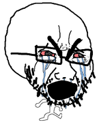 animated arm big_head crying ext=gif flailing_around full_body glasses leg no_background small_body stubble tear transparent_background variant:cryboy_soyjak white_skin // 892x1183 // 134.2KB