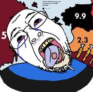 bloodshot_eyes cocaine crying dead drugs ecstasy estonia flag foaming_at_the_mouth heroin map overdose soyjak syringe variant:bernd // 765x761 // 194.6KB