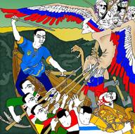 angry arm art belarus boat clothes eagle flag:belarus_opposition flag:georgia_(country) flag:russia flag:russian_peace_flag flag:syria_opposition flag:ukraine full_body georgia glasses hand hat leg multiple_soyjaks open_mouth russia russo_ukrainian_war smug soyjak stubble syroa teeth ukraine v_(russian_symbol) variant:bernd variant:chudjak variant:cobson variant:feraljak variant:gapejak variant:lemmuel variant:unknown weapon z_(russian_symbol) // 1024x1021 // 292.4KB