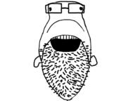 animal fish glasses open_mouth soyjak stubble variant:unknown // 620x464 // 40.0KB