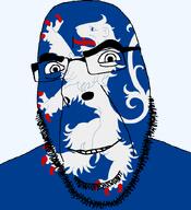 angry animal country county flag flag:halland glasses hair halland lion looking_to_the_left smile soyjak stubble sweden teeth thick_eyebrows tongue transparent_background variant:cobson // 775x849 // 140.6KB