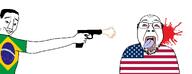 2soyjaks ack blood blood_spray bloodshot_eyes chud closed_mouth clothes death execution glasses gun gunshot_wound holding_gun holding_object holding_pistol looking_to_the_right looking_up murder muzzle_flash open_mouth pistol pointing series:chud's_hitman shooting smile smug soyjak stubble template tongue tongue_out transparent_background tshirt variant:bernd variant:chudjak yellow_teeth // 1342x515 // 187.5KB