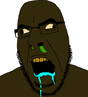 angry booger brown_skin drool glasses nigger open_mouth retard retarded soyjak stubble teeth template transparent_background variant:cobson // 721x789 // 19.4KB