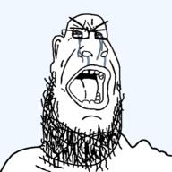 bloodshot_eyes crying ear fixed glasses merge open_mouth retard series:fusionjaks soyjak stubble subvariant:skinnyjak template transparent_background variant:fatjak variant:soyak // 600x600 // 75.2KB