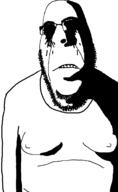 black_tears crying frown get glasses ominous sad soyjak stubble subvariant:hornyson variant:cobson // 948x1547 // 12.7KB