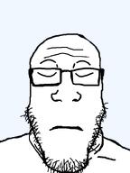 closed_eyes closed_mouth glasses its_over sad stubble subvariant:neutralplier template text transparent transparent_background variant:markiplier_soyjak // 600x800 // 27.3KB