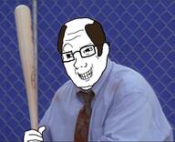 4chan baseball baseball_bat brown_hair george_costanza meme oldfag seinfeld smug smug_little_fuck traced variant:soyak // 526x428 // 257.7KB