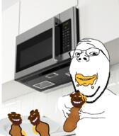 cheese cheese_niggers food glasses holding_object irl_background microwave negro oven smile soyjak subvariant:wholesome_soyjak variant:gapejak // 712x812 // 382.7KB