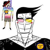 award buff deltarune glasses hair hanging pedophile pedophile_flag rope smile spamton teeth the_coffin_of_andy_and_leyley variant:bernd video_game // 799x799 // 120.8KB