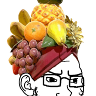 animated banana blinking closed_mouth clothes concerned ear ext=gif food foodjak frown fruit glasses grape hat orange orange_(fruit) pear pineapple series:blinkerz! series:fruiterz! soyjak stubble subvariant:soyak_(irritated) variant:soyak // 800x1400 // 2.2MB