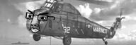 black_and_white choctaw chud chudicopter flying h-34_choctaw helicopter marine series:vehiclejaks sikorsky uh-34d variant:chudjak // 1500x500 // 92.1KB