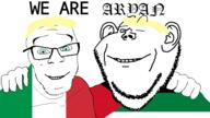 arab arabs aryan blond blue_eyes countrywar flag:arab_revolt flag:italy glasses islam italy meta:tagme smile stubble variant:feraljak variant:impish_soyak_ears wink // 1920x1080 // 512.8KB