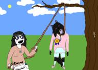 anti_furry award bloodshot_eyes crying furry glegle open_mouth posted_it_again_award rope soyjak suicide tongue tree variant:bernd variant:soytan yiff // 2100x1500 // 199.1KB