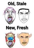 4soyjaks angry animal bloodshot_eyes cartoon cat cat_ear closed_mouth crying dog ear glasses mustache nickelodeon open_mouth purple_hair ren_and_stimpy soyjak subvariant:pol_face text tongue tranny variant:bernd variant:chudjak // 1382x1916 // 696.0KB