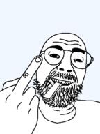 glasses hand middle_finger stubble template transparent_background vape variant:daedaluson // 472x629 // 12.3KB