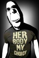 arm biting_lip clothes consent glasses hair her_body_my_choice omnious rape rape_everyone_and_leave smile soyjak stubble subvariant:hornyson teeth text variant:cobson // 653x966 // 484.0KB