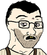 bloodshot_eyes booger glasses hair variant:soyak yellow_teeth // 331x385 // 14.1KB