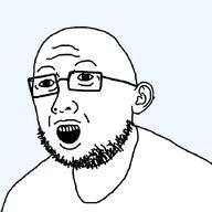 bald clothes glasses open_mouth rot_(user) soyjak stubble template variant:rotjak white_shirt white_skin // 700x700 // 13.3KB