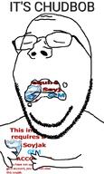 3soyjaks chudbob closed_eyes closed_mouth eating hand holding_object its_over sad soyjak_gem_account soyjak_party subvariant:wholesome_soyjak text variant:gapejak variant:impish_soyak_ears // 600x1003 // 126.5KB