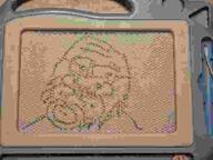 baby drawing glasses irl magna-doodle meta:low_resolution pacifier pen small_eyes soyjak stubble style_emulation variant:gapejak // 800x600 // 11.3KB