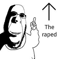 artist:gapenewell closed_mouth glasses nose ominous rape soyjak stubble subvariant:hornyson the_raped variant:cobson white_background white_shirt white_skin // 968x968 // 104.6KB