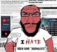 angry balding beard bloodshot_eyes clothes fist gamer glasses hair hand holding_object i_hate meta:tagme punisher_face red_face red_skin soyjak stubble text tshirt // 1017x935 // 1.1MB